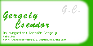 gergely csendor business card